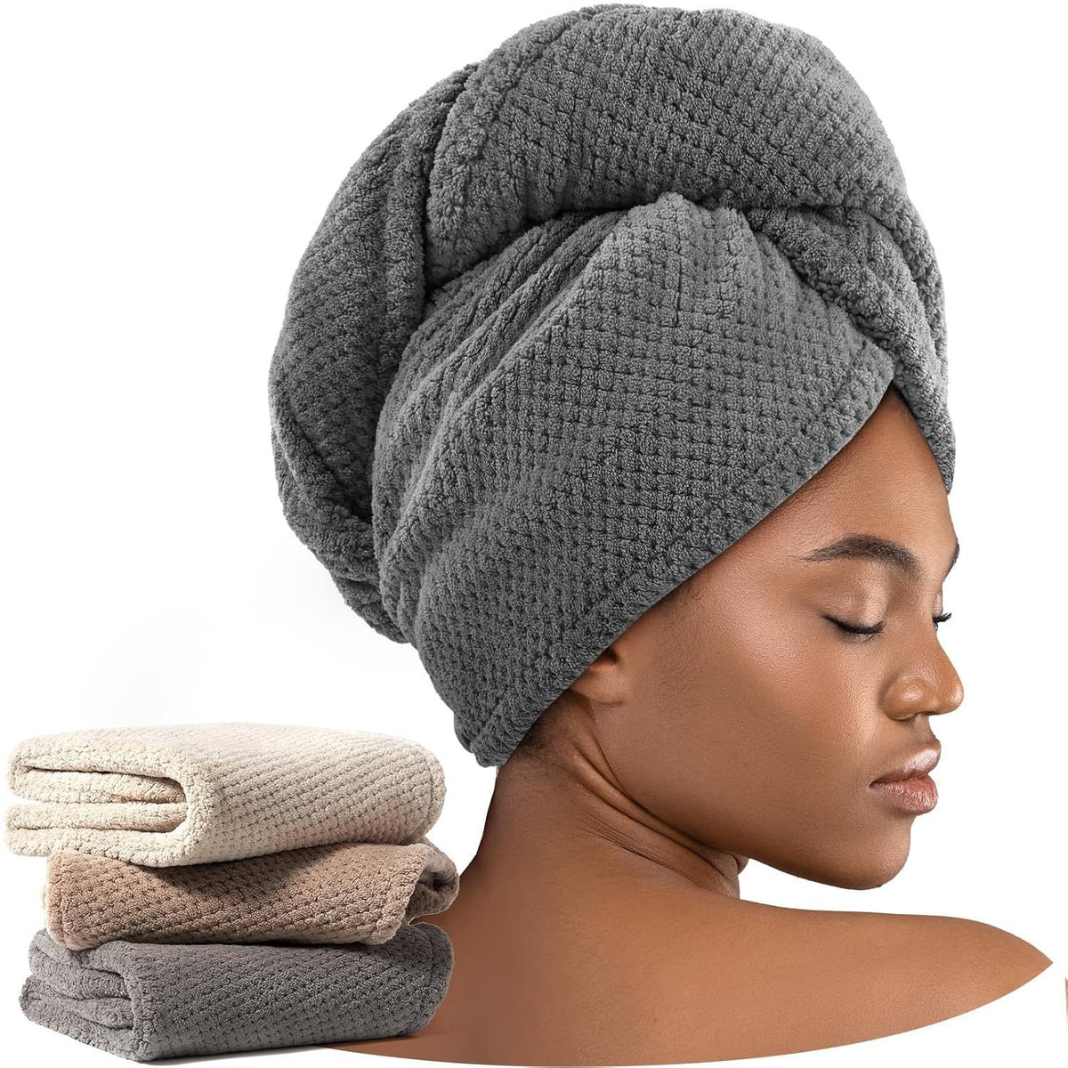 Hair Towel for Drying and Frizz Control