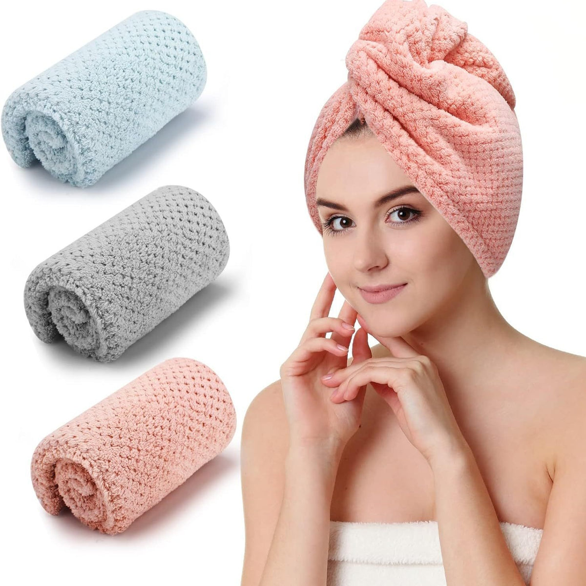 Hair Towel for Drying and Frizz Control